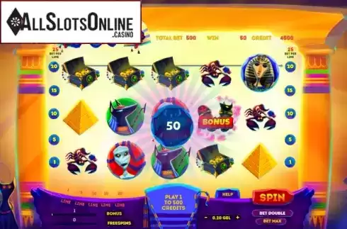Win Screen. Pharaon Slot from Smartsoft Gaming