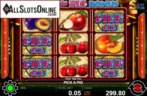 Win screen 2. Pick The Pig from Casino Technology