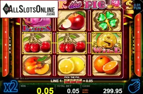 Win screen 1. Pick The Pig from Casino Technology