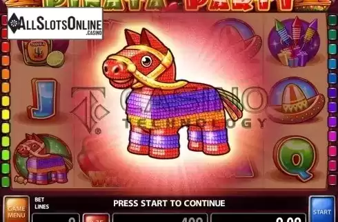 Win Screen . Pinata Party from Casino Technology