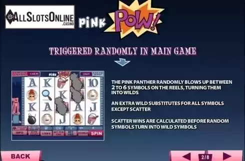 Paytable 2. Pink Panther from Playtech