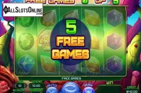 Free spins intro screen. Planet Rocks from Felix Gaming