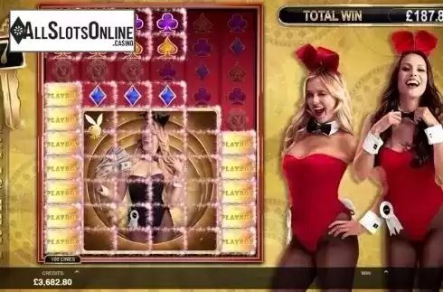 Free Spins screen. Playboy Gold from Triple Edge Studios
