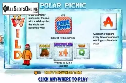 Intro screen. Polar Picnic from FUGA Gaming