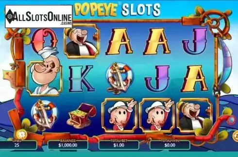 Reel Screen. Popeye Slots from Spieldev