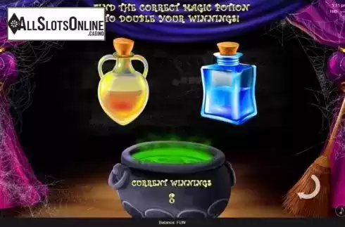Bonus game screen. Potion Trick from Espresso Games