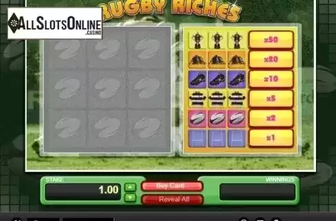 Game Screen 1. Rugby Riches from 1X2gaming