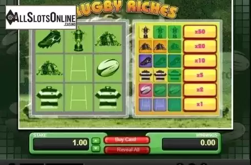 Game Screen 2. Rugby Riches from 1X2gaming