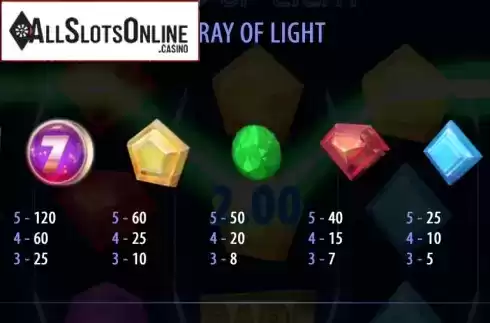 Ray of Light. Ray of Light from 888 Gaming
