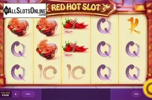 Reels screen. Red Hot Slot from Red Tiger