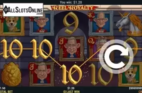 Win Screen. Reel Royalty from Slot Factory
