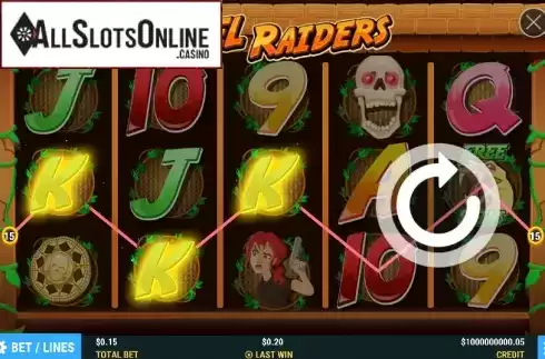 Win screen 1. Reel Raiders from Slot Factory