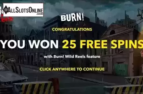 Burn Free Spins Win Screen 2