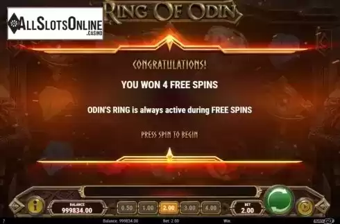 Free Spins 1. Ring of Odin from Play'n Go
