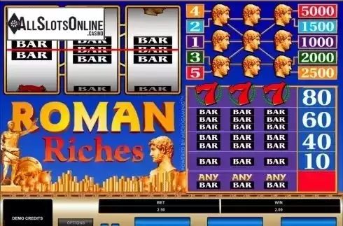 Win screen. Roman Riches from Microgaming