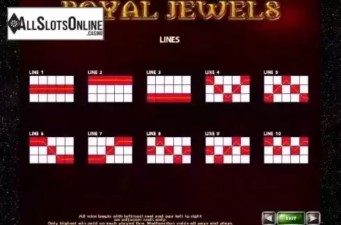 Lines. Royal Jewels (Casino Technology) from Casino Technology