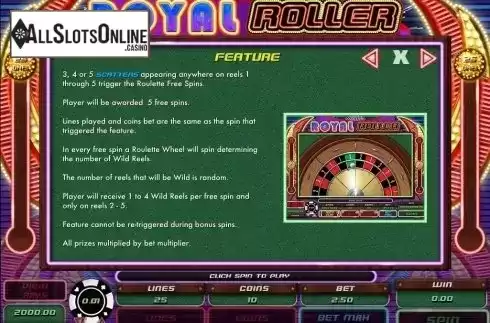 Screen4. Royal Roller from Microgaming