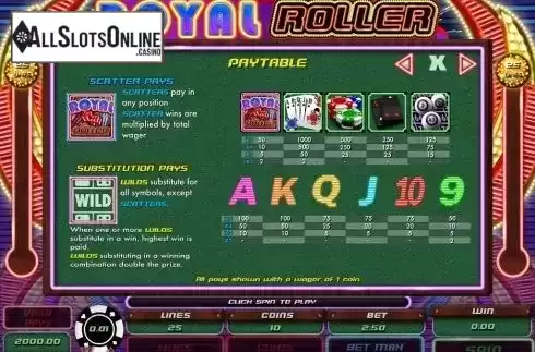 Screen3. Royal Roller from Microgaming