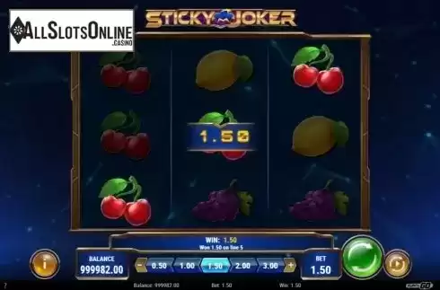 Win Screen 1. Sticky Joker from Play'n Go