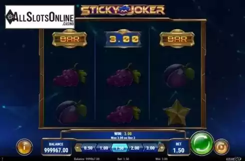 Win Screen 2. Sticky Joker from Play'n Go