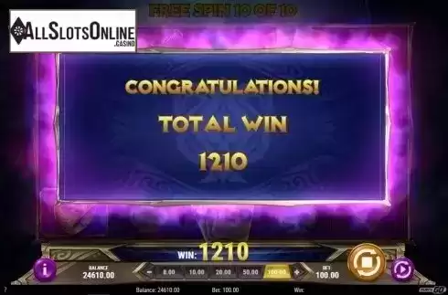 Free Spins Total Win Screen. Street Magic from Play'n Go