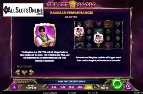 Paytable 1. Street Magic from Play'n Go