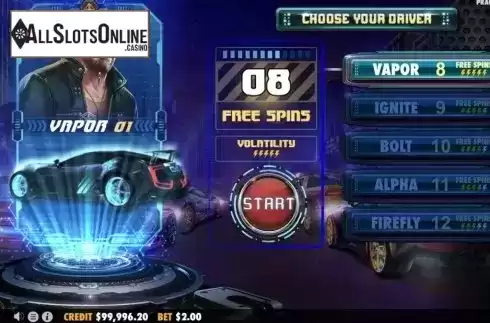 Free Spins 1. Street Racer from Pragmatic Play