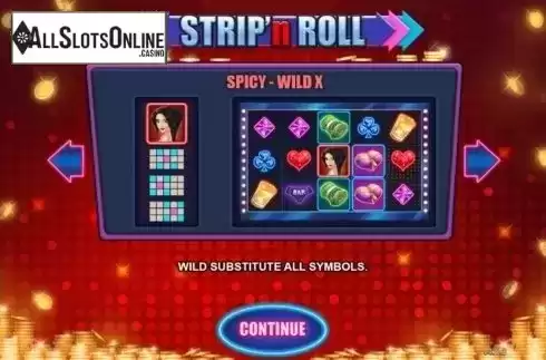 Start Screen. Strip 'n Roll from GamePlay