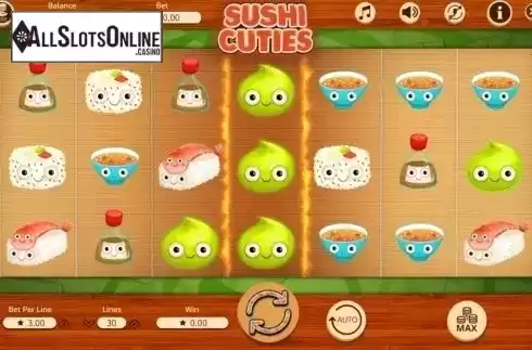 Reel screen. Sushi Cuties from Booming Games