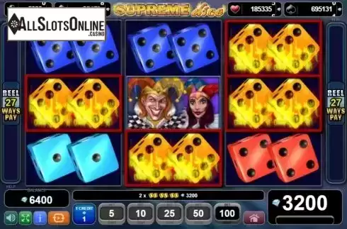 Win Screen 3. Supreme Dice from EGT