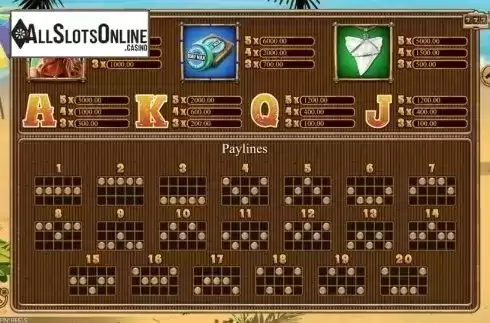 Paylines. Surfin' Reels from Booming Games