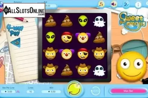 Screen4. Sweet Emojis from Booming Games