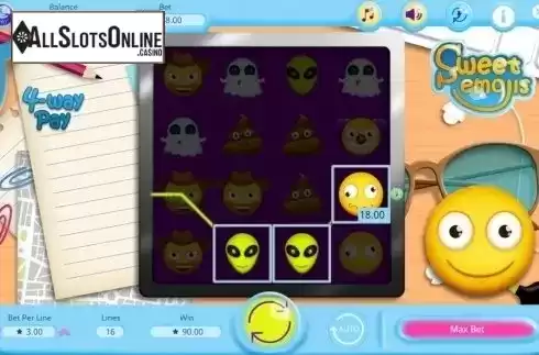 Screen5. Sweet Emojis from Booming Games