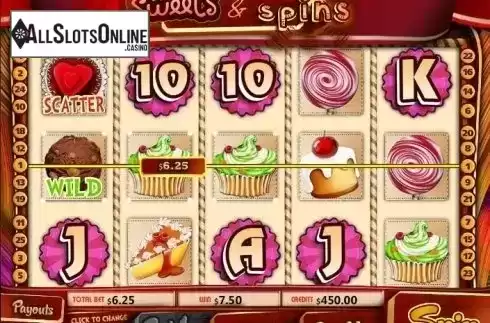 Wild Win screen. Sweets & Spins from MultiSlot