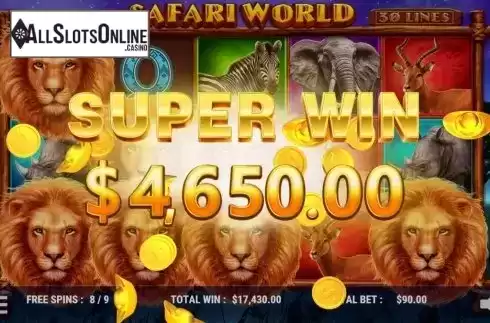 Super Win. Safari World from Slot Factory
