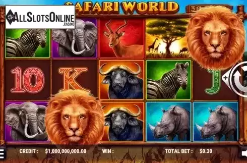 Reel Screen. Safari World from Slot Factory