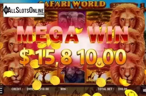 Mega Win. Safari World from Slot Factory