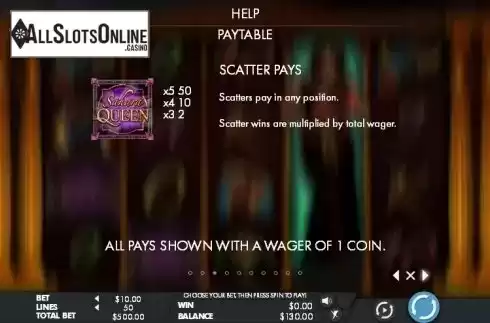Paytable 3. Sahara Queen from Genesis