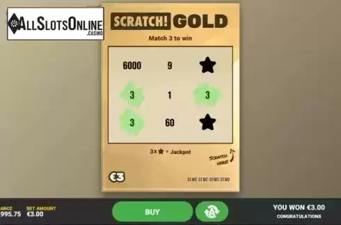 Game Screen 3. Scratch Gold from Hacksaw Gaming