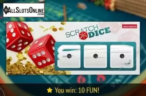 Win Screen 2. Scratch Dice from BGAMING
