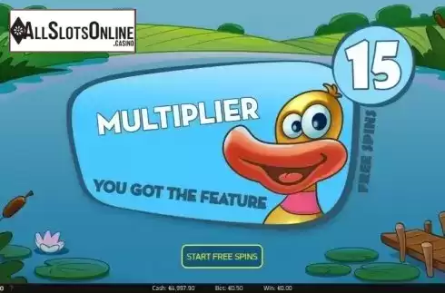 Multiplier screen 2. Scruffy Duck from NetEnt