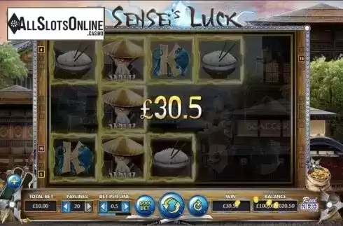 Wild win screen. Sensei's Luck from ReelNRG
