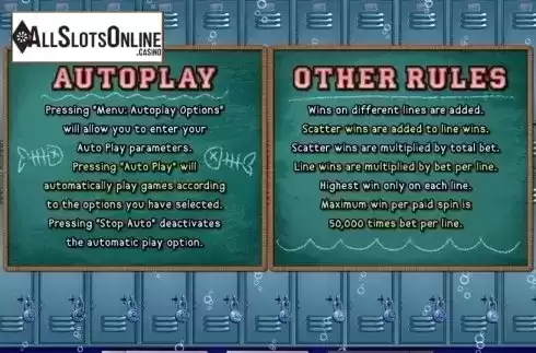 Rules. Shark School from RTG