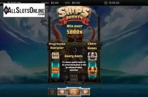 Start Screen. Ships Bounty from Live 5