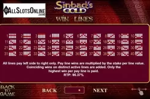 Screen3. Sinbad's Gold from Cayetano Gaming