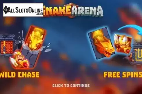 Start Screen. Snake Arena from Relax Gaming