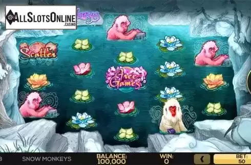 Reels screen. Snow Monkeys from High 5 Games