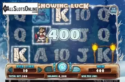 Win. Snowing Luck from Spinomenal