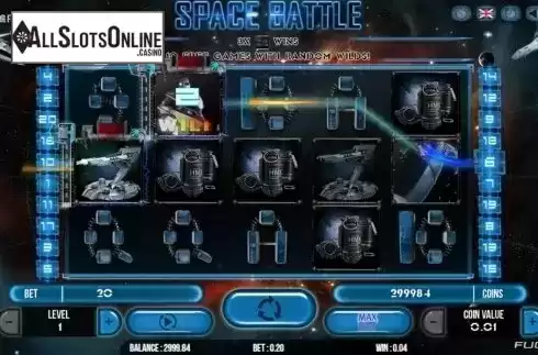 Wild Win screen. Space Battle from Fugaso