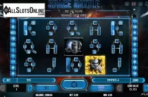 Sticky Wilds screen. Space Battle from Fugaso
